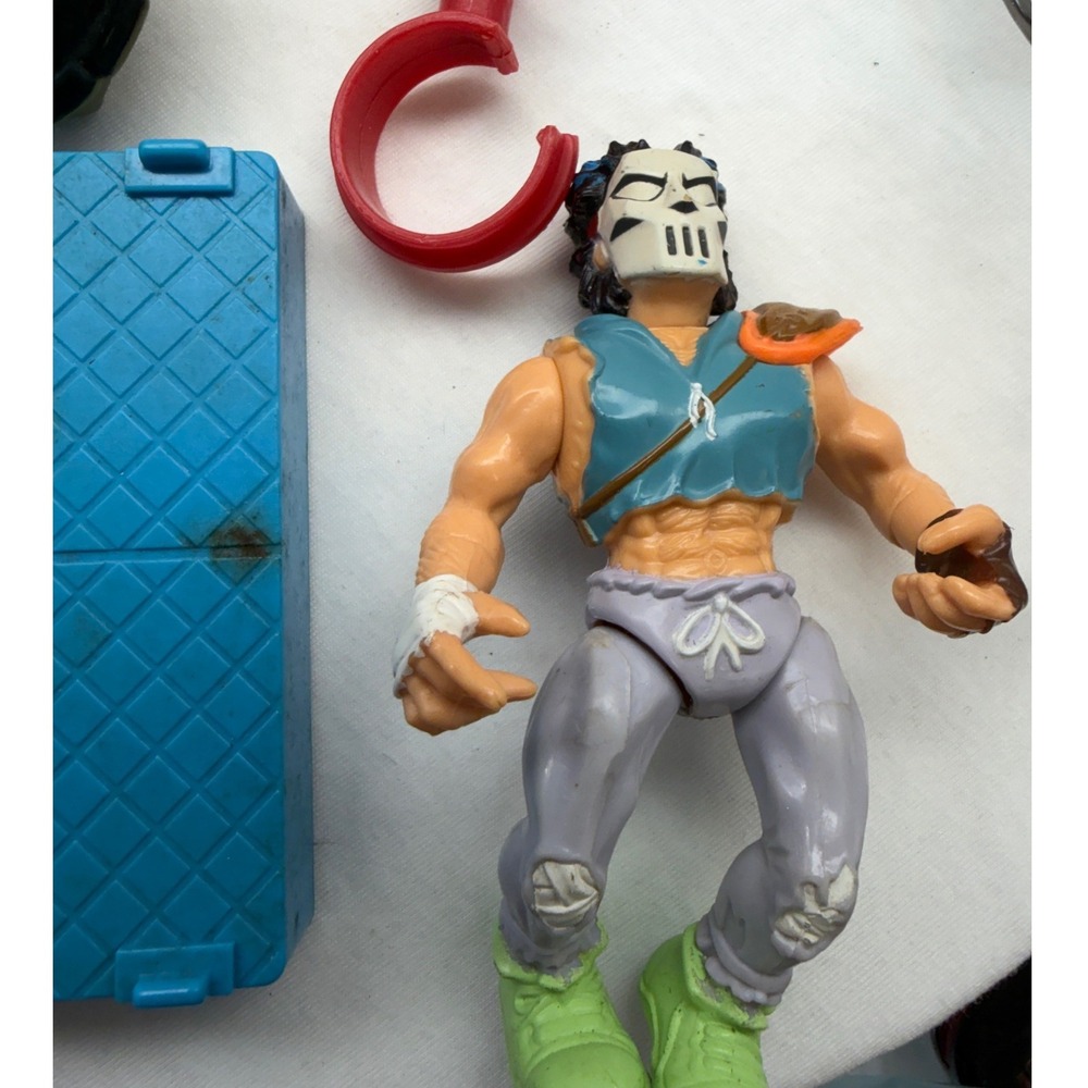 Vintage TMNT Casey Jones Action Figure Lot Playmates Toys Accessories Bundle - Picture 4 of 8